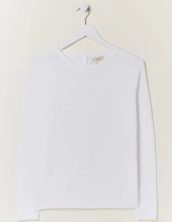 Women FatFace Knitwear|Isobella Linen Blend Button Back Jumper