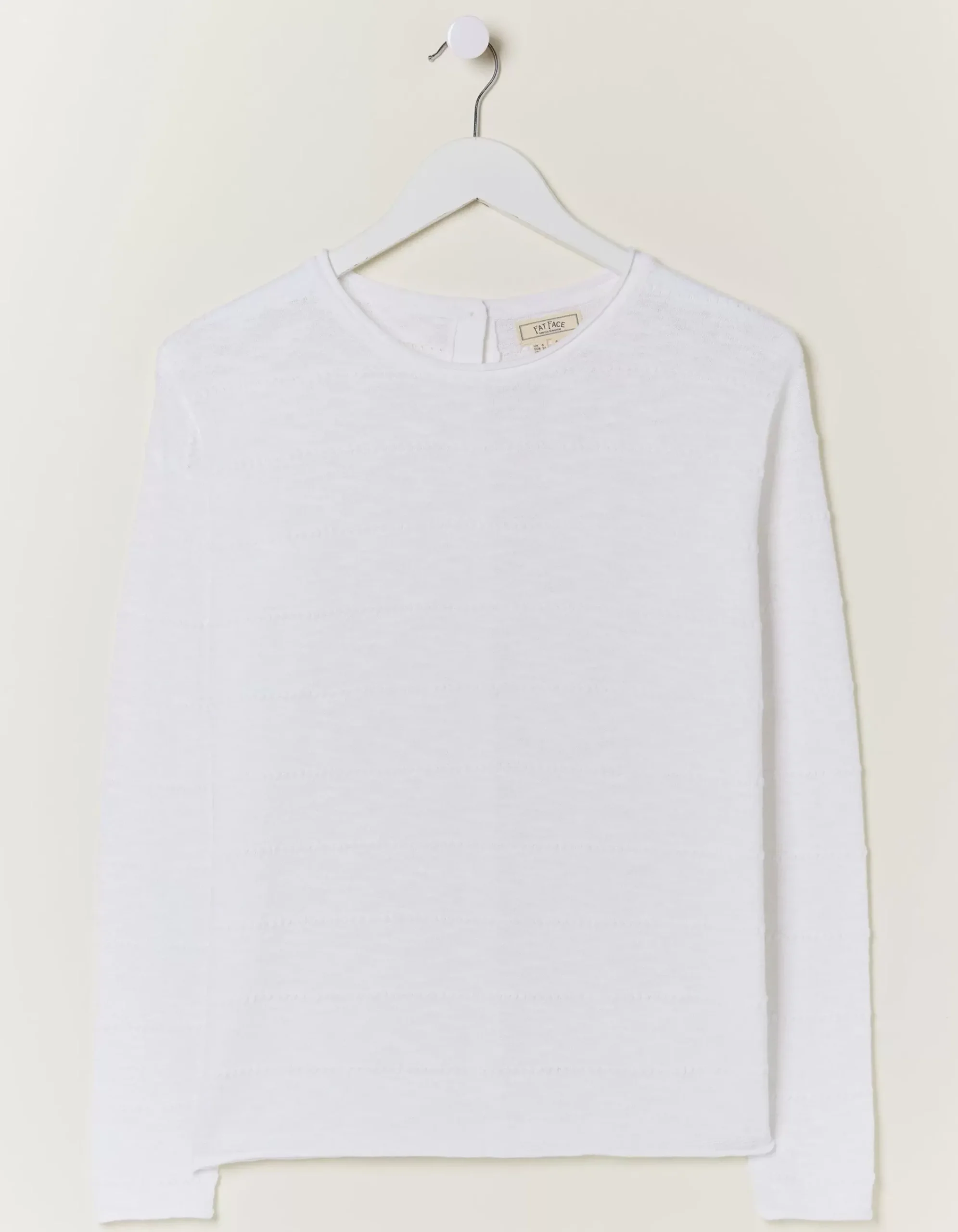 Women FatFace Knitwear|Isobella Linen Blend Button Back Jumper
