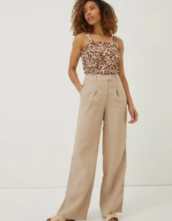 Women FatFace Trousers & Leggings|Ives Wide Leg Linen Trousers