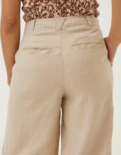 Women FatFace Trousers & Leggings|Ives Wide Leg Linen Trousers