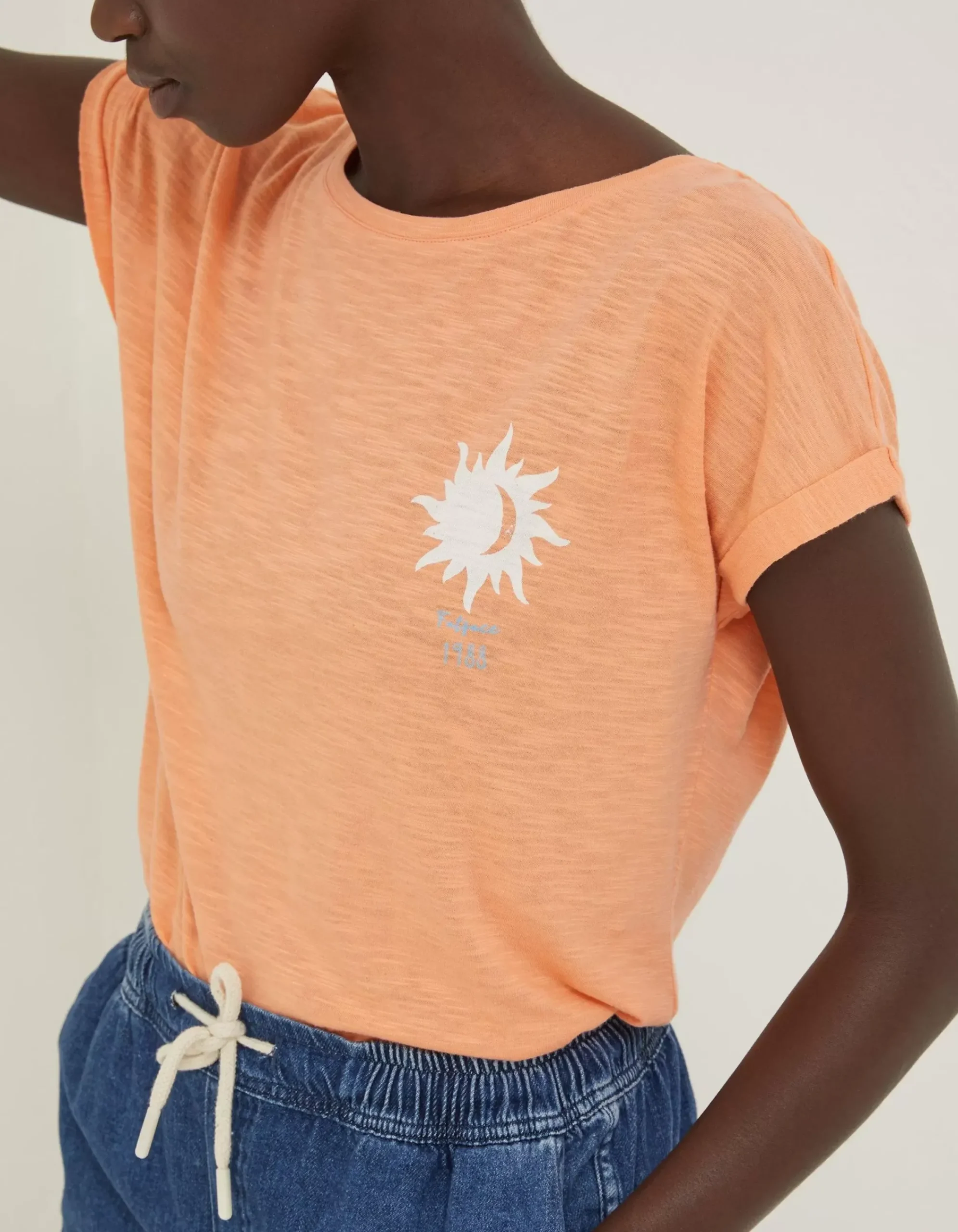 Women FatFace Tops & T-Shirts|Ivy Breathe Deeply Graphic T-Shirt
