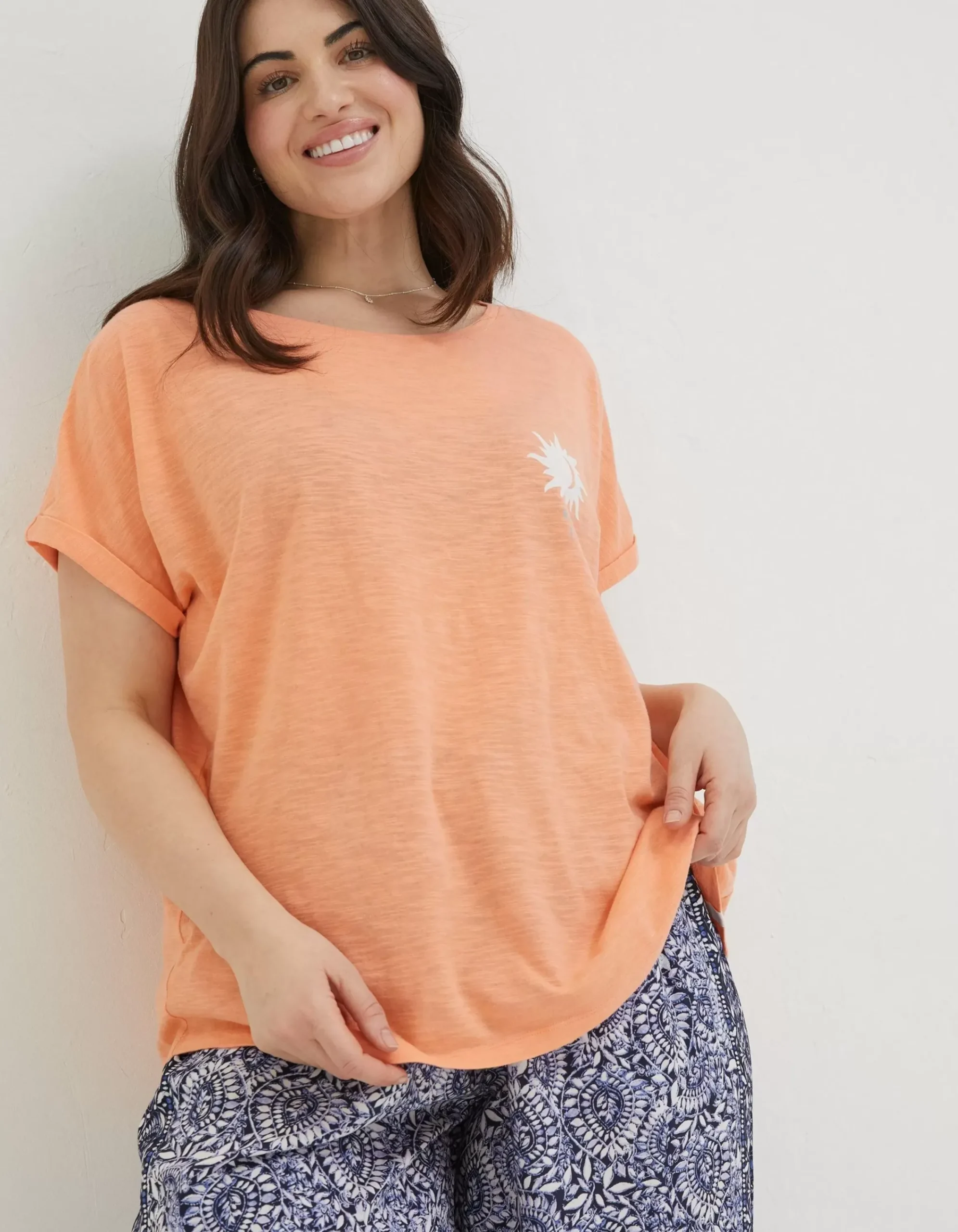 Women FatFace Tops & T-Shirts|Ivy Breathe Deeply Graphic T-Shirt