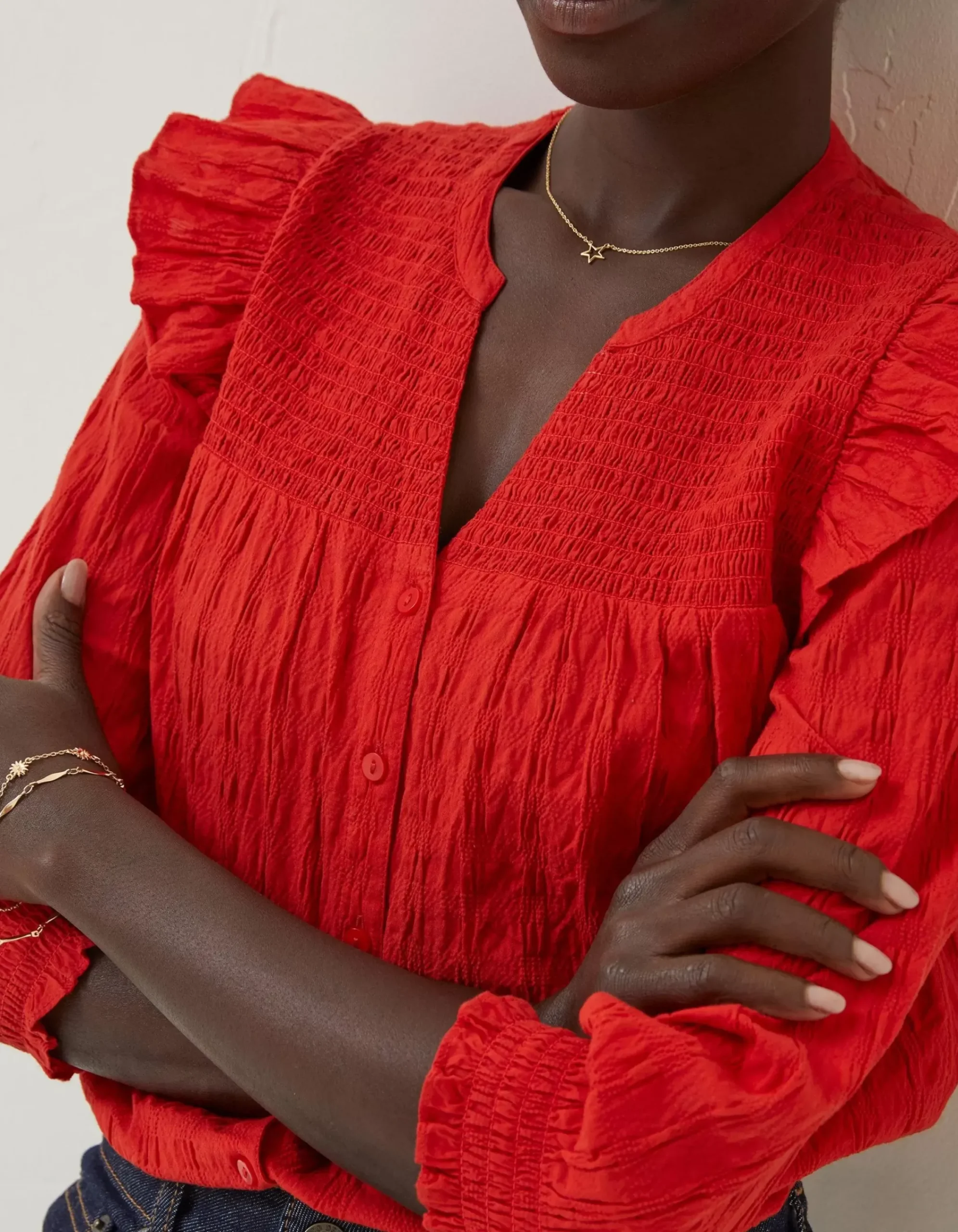 Women FatFace Shirts & Blouses|Jay Frill Blouse