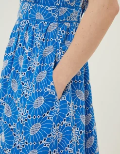 Women FatFace Dresses|Jayden Broderie Midi Dress