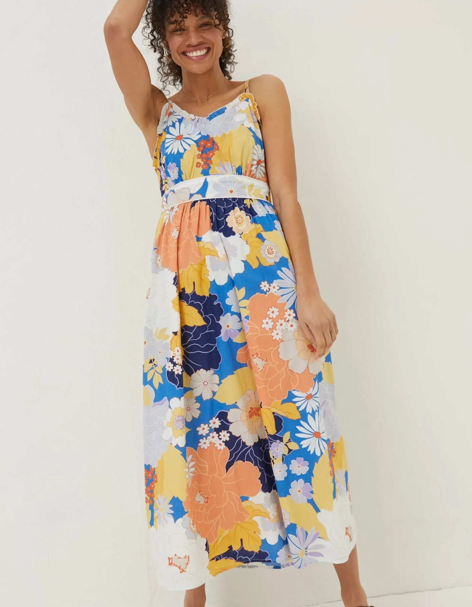 Women FatFace Dresses|Jayden Coastal Midi Dress