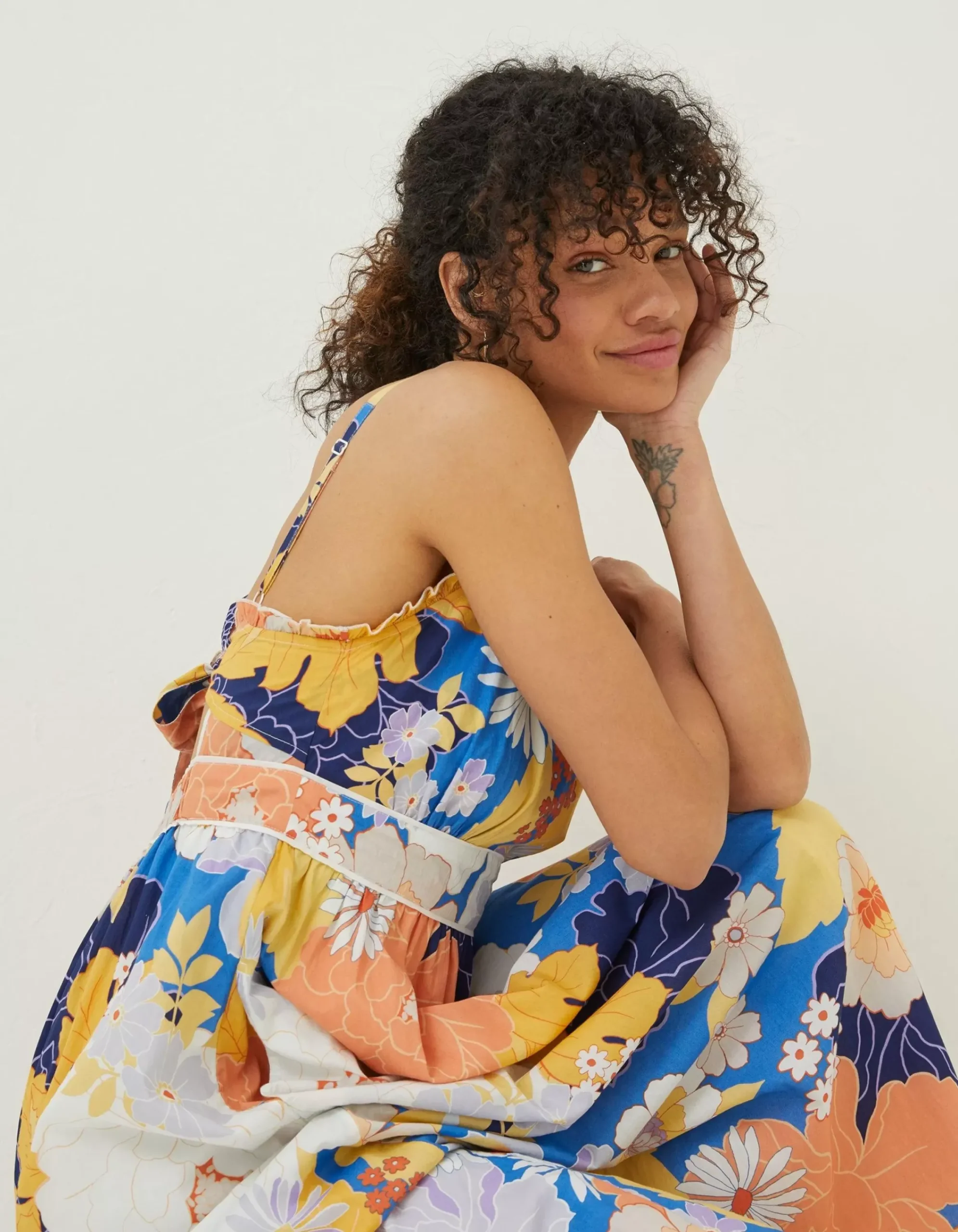 Women FatFace Dresses|Jayden Coastal Midi Dress