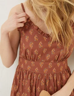 Women FatFace Dresses|Jayden Woodblock Midi Dress