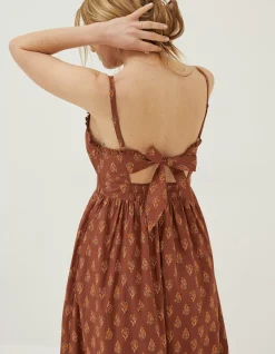 Women FatFace Dresses|Jayden Woodblock Midi Dress