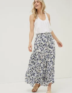 Women FatFace Skirts|Jayla Batik Flower Maxi Skirt