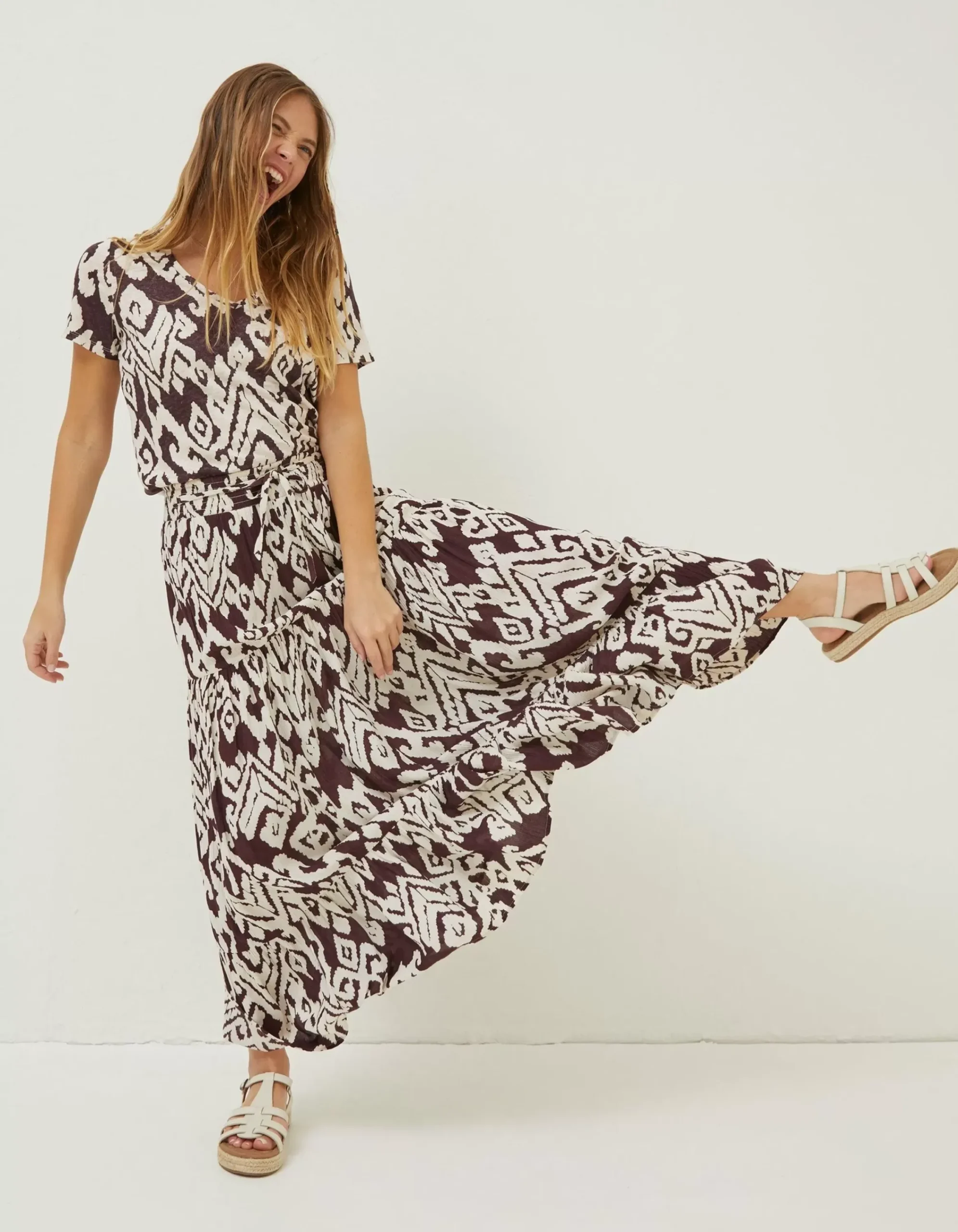 Women FatFace Skirts|Jayla Bold Ikat Maxi Skirt