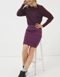 Women FatFace View All|Jennie Ikat Geo Jersey Skirt