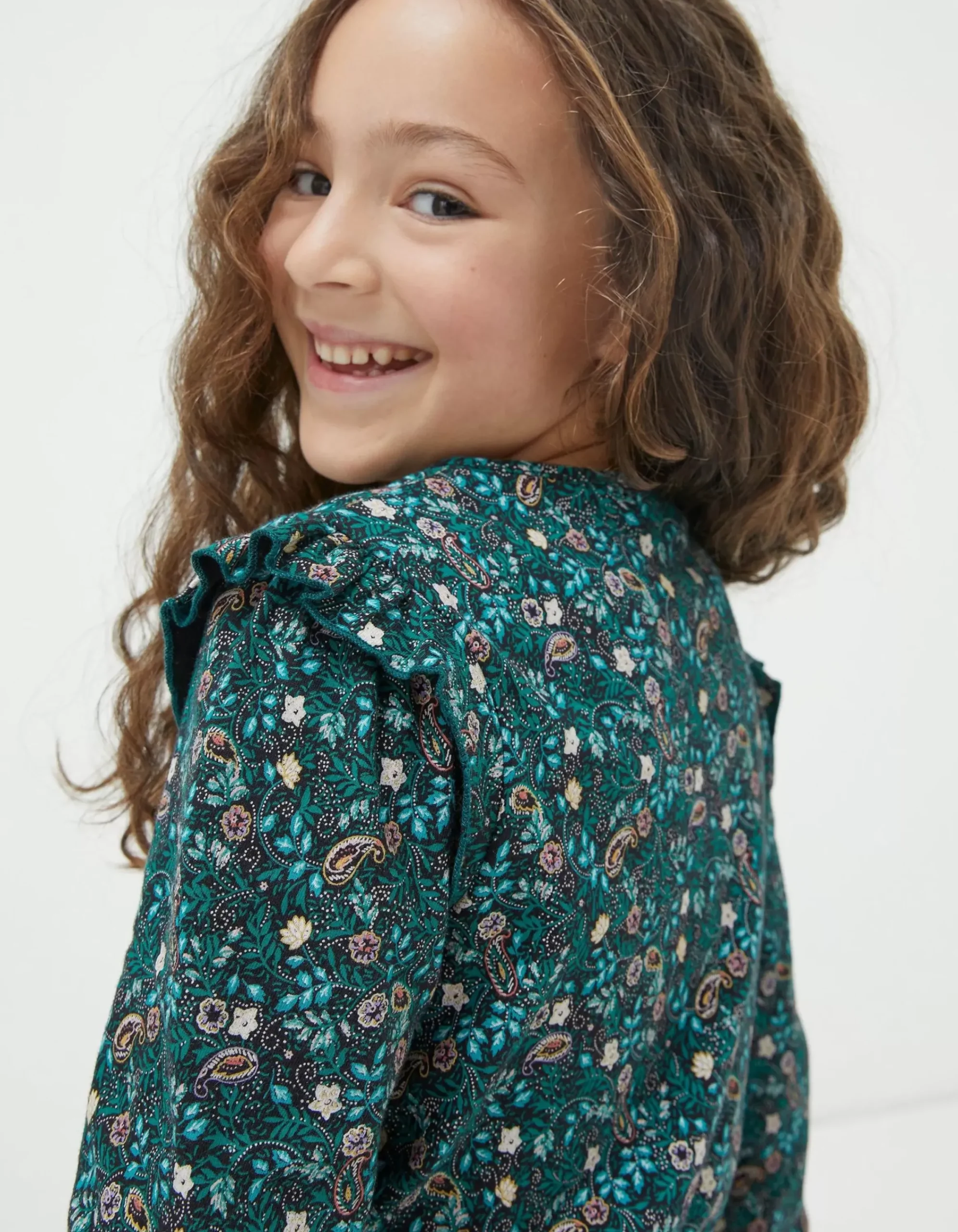Girls FatFace View All|Jess Evergreen Floral Jumpsuit