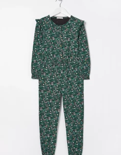Girls FatFace View All|Jess Evergreen Floral Jumpsuit