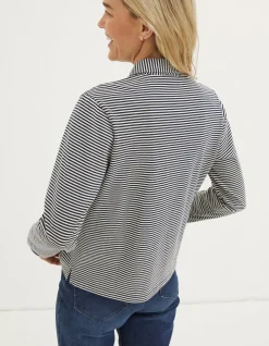 Women FatFace Tops & T-Shirts|Jess Stripe Jersey Shirt