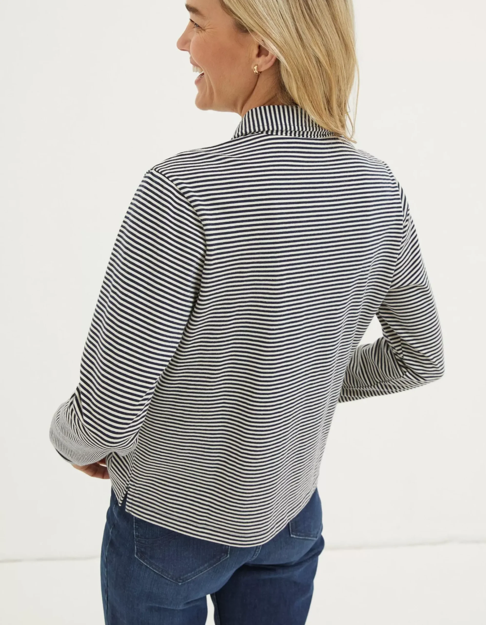 Women FatFace Tops & T-Shirts|Jess Stripe Jersey Shirt