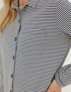 Women FatFace Tops & T-Shirts|Jess Stripe Jersey Shirt
