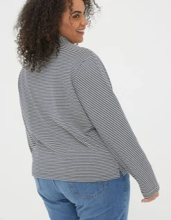 Women FatFace Tops & T-Shirts|Jess Stripe Jersey Shirt