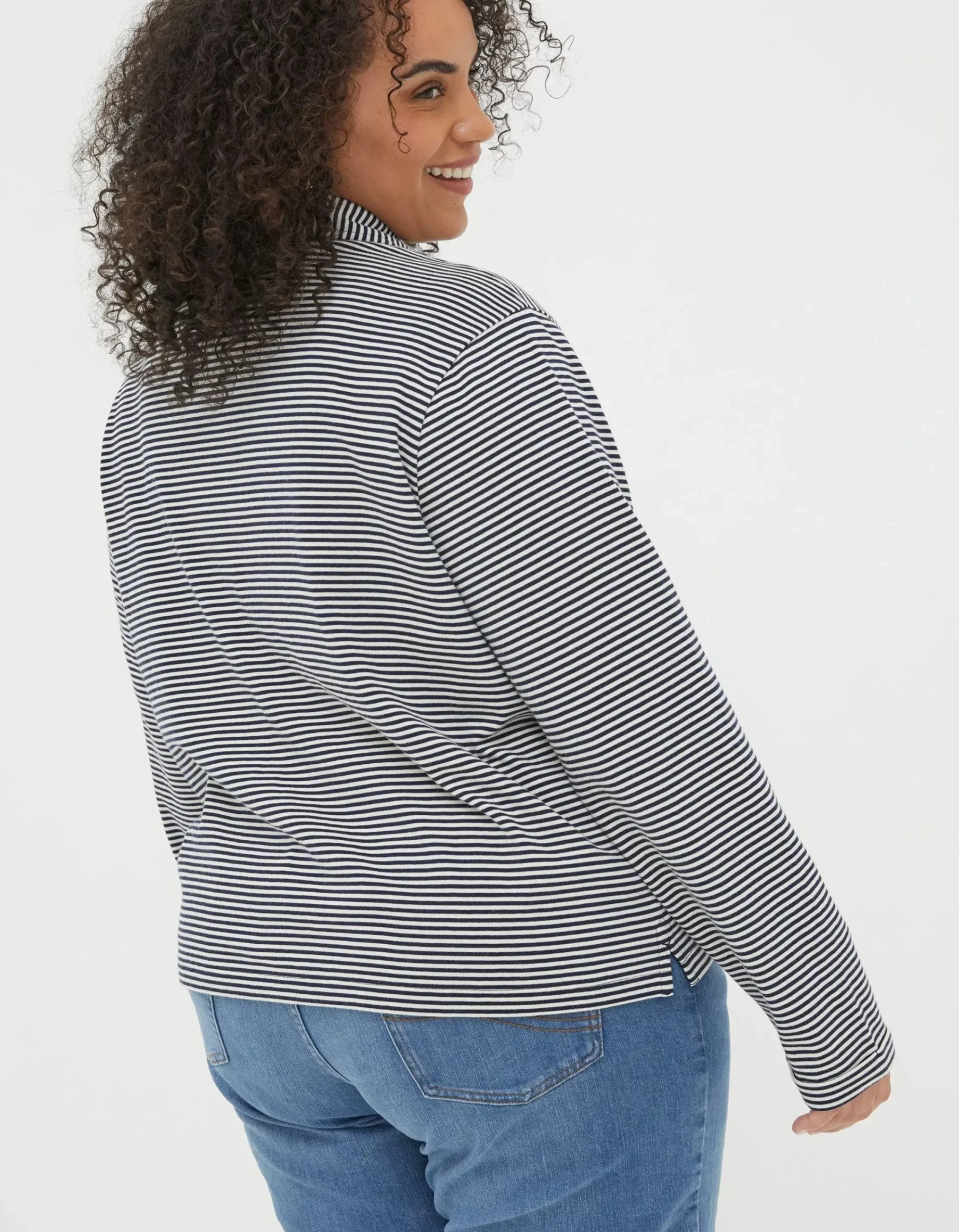 Women FatFace Tops & T-Shirts|Jess Stripe Jersey Shirt