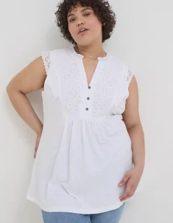 Women FatFace Tops & T-Shirts|Jessica Embroidered Tunic Top