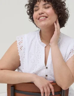 Women FatFace Tops & T-Shirts|Jessica Embroidered Tunic Top
