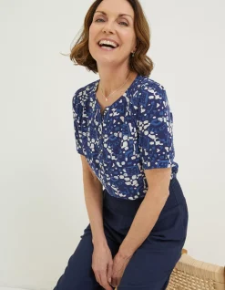 Women FatFace Shirts & Blouses|Jodie Geo Batik Blouse