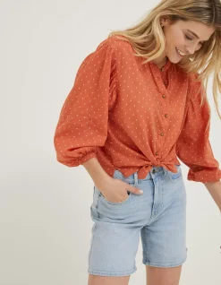 Women FatFace Shirts & Blouses|Jude Jacquard Blouse