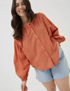 Women FatFace Shirts & Blouses|Jude Jacquard Blouse