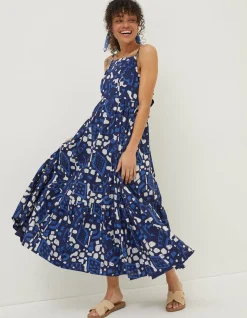 Women FatFace Dresses|Julien Geo Batik Midi Dress