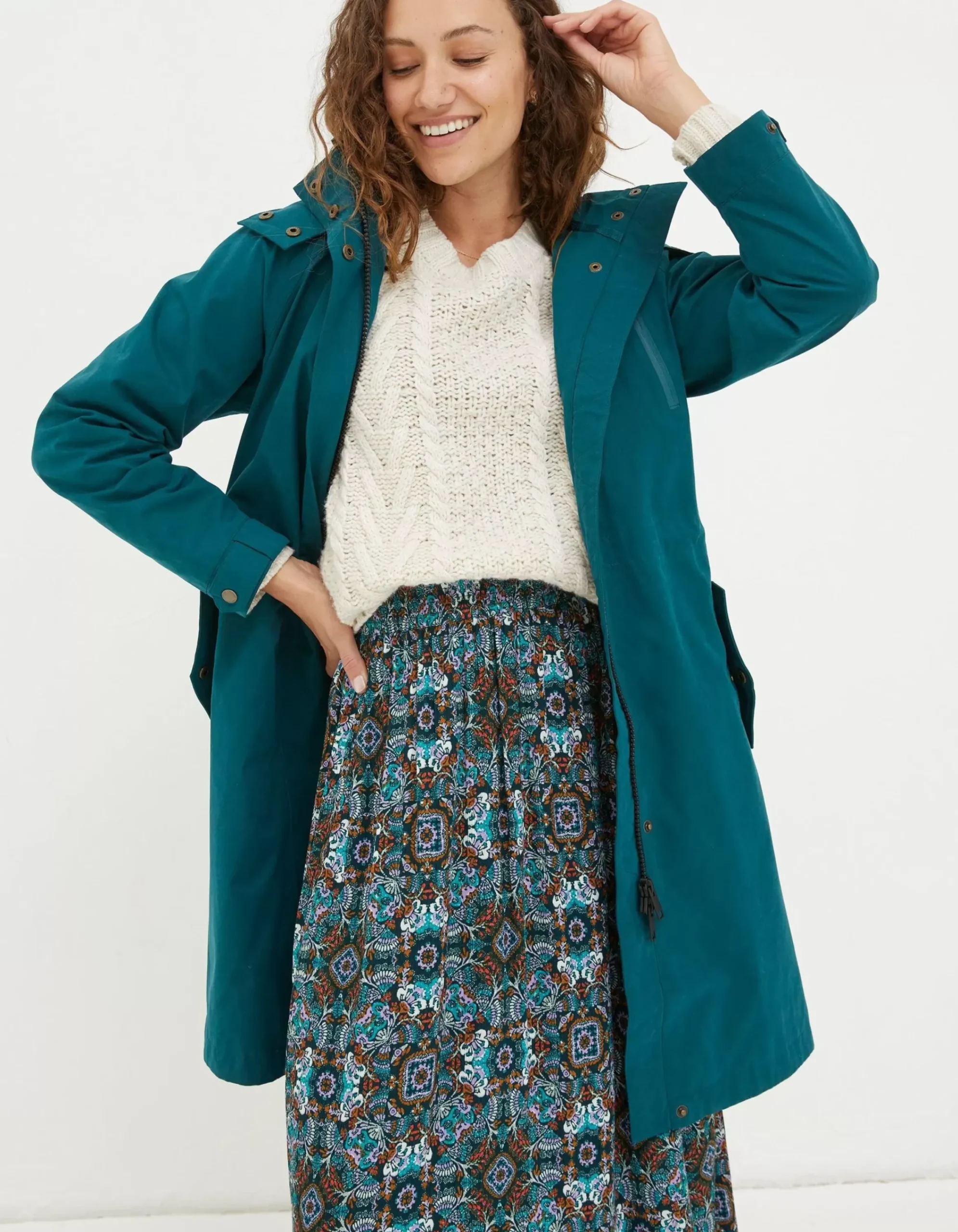 Women FatFace Coats & Jackets|Juno Waterproof Long Coat
