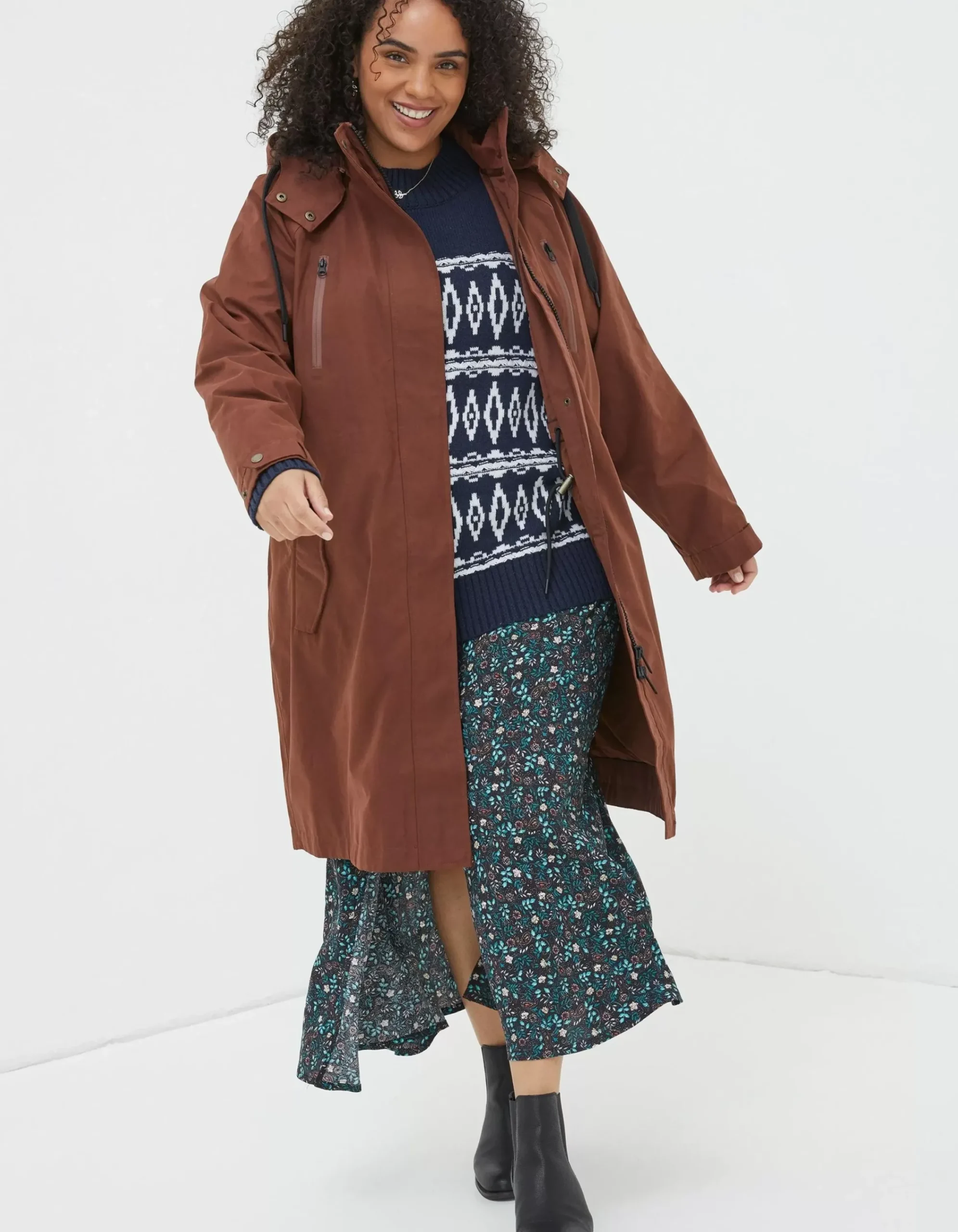 Women FatFace Coats & Jackets|Juno Waterproof Long Coat