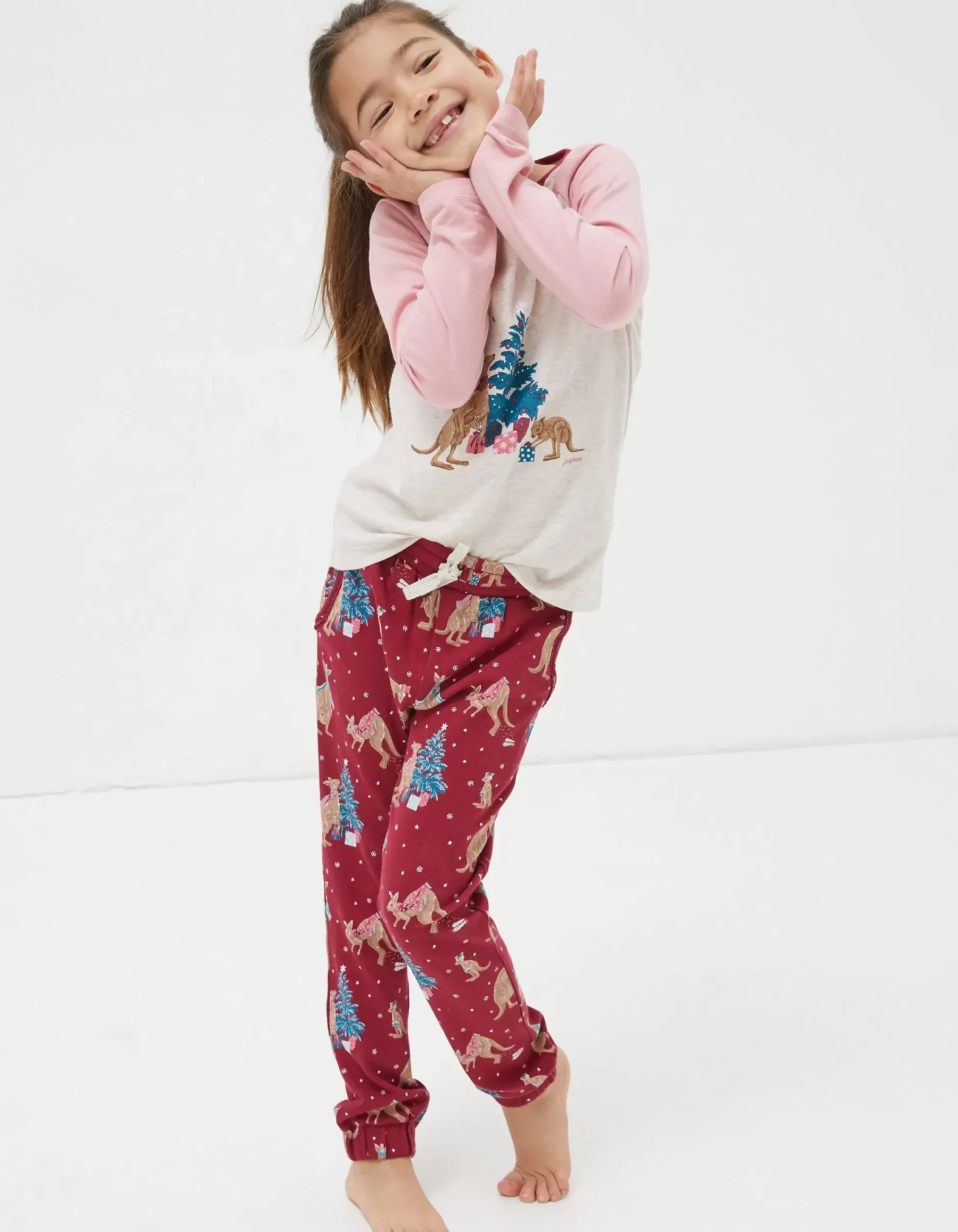 Girls FatFace View All|Kangaroo Pyjama Set