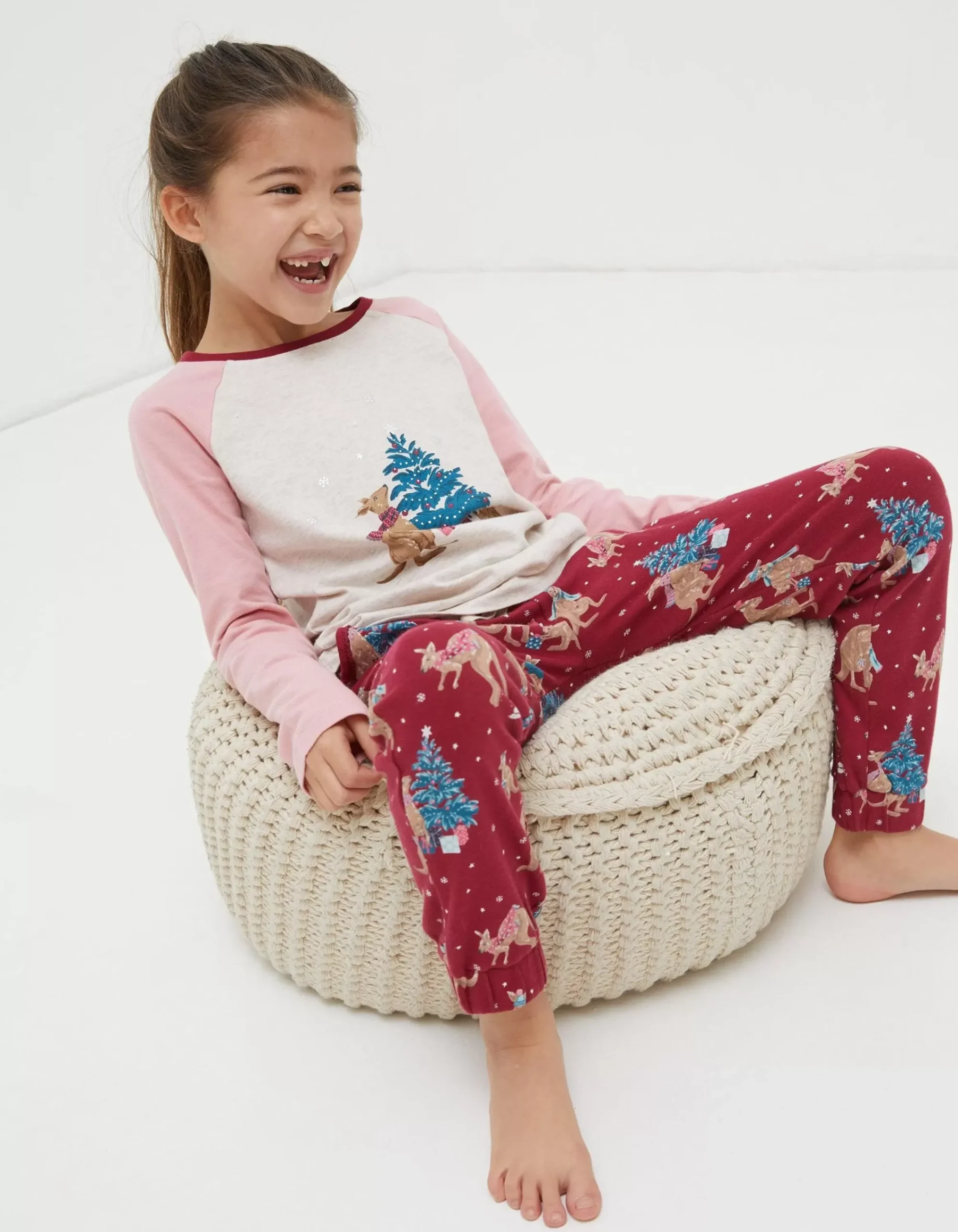 Girls FatFace View All|Kangaroo Pyjama Set
