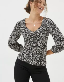 Women FatFace View All|Kara Mono Vines Top