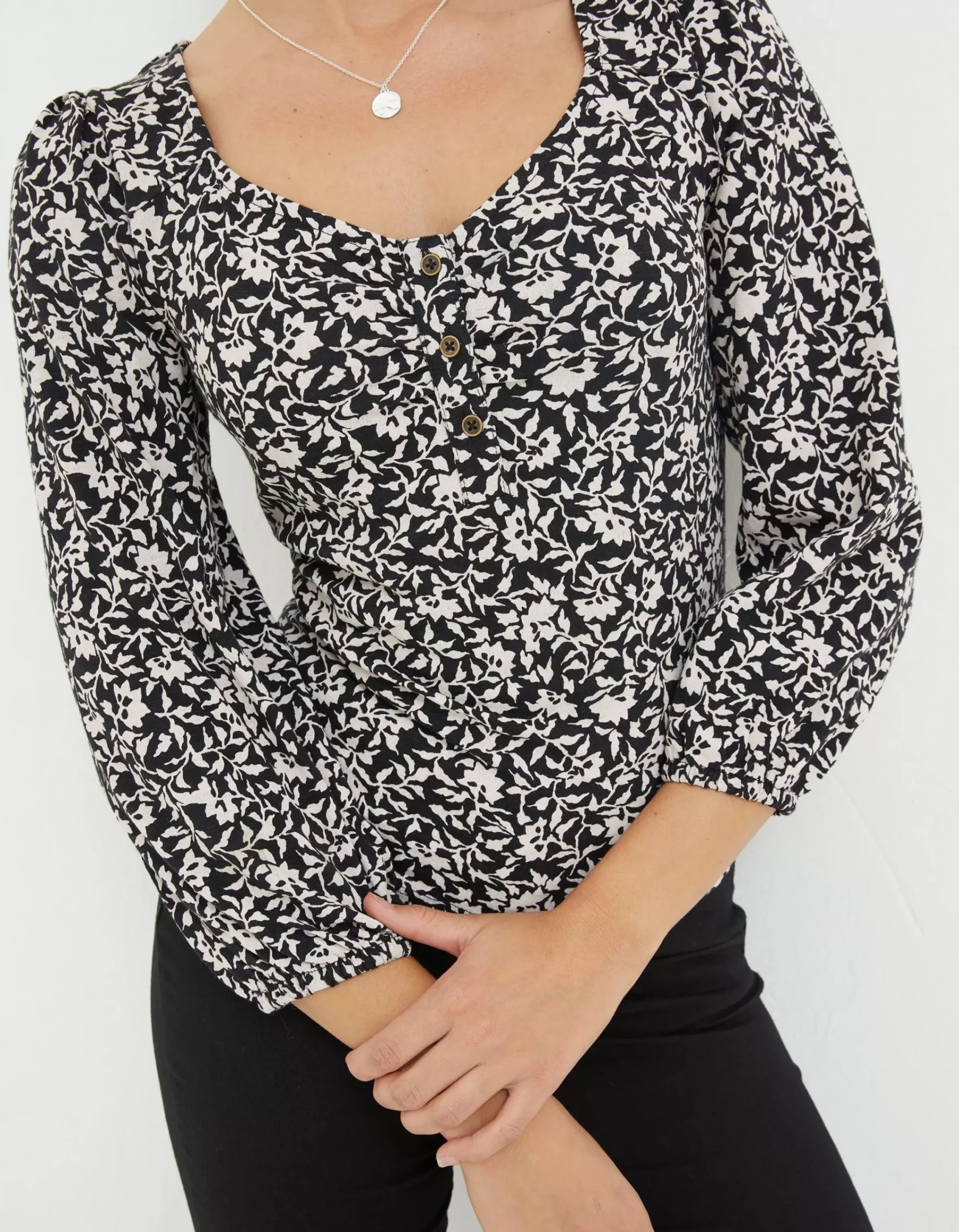 Women FatFace View All|Kara Mono Vines Top