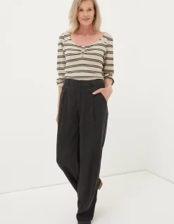 Women FatFace Tops & T-Shirts|Kara Stripe Henley Top