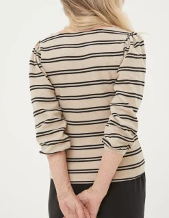 Women FatFace Tops & T-Shirts|Kara Stripe Henley Top