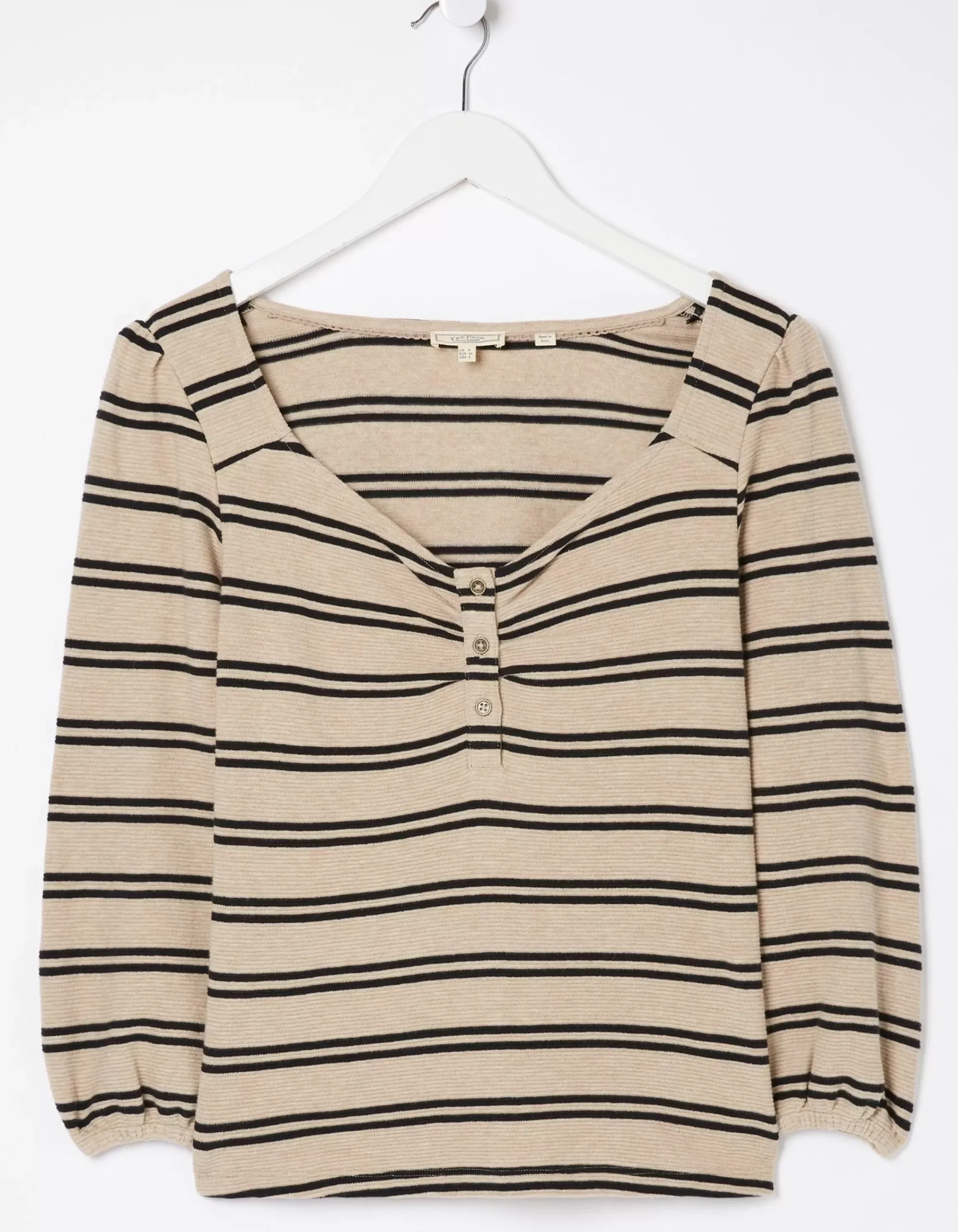 Women FatFace Tops & T-Shirts|Kara Stripe Henley Top