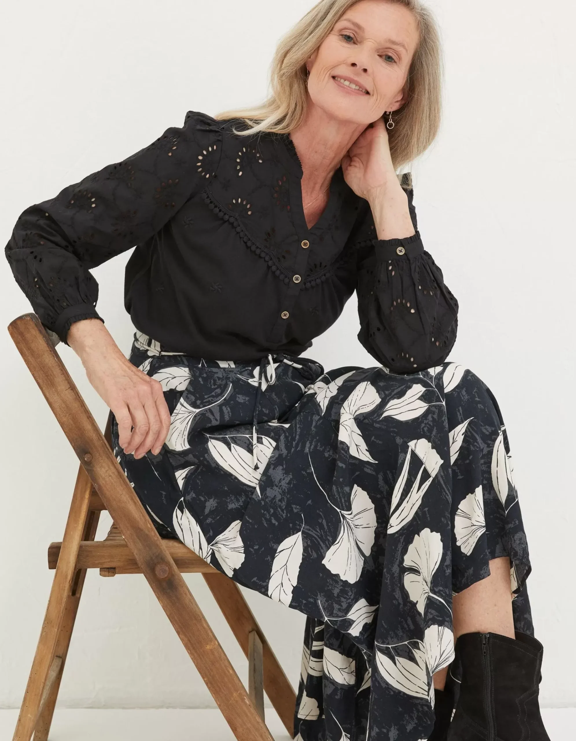 Women FatFace Tops & T-Shirts|Kerry Broderie Top