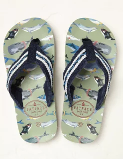 Boys FatFace View All|Kids Whale Flip Flops