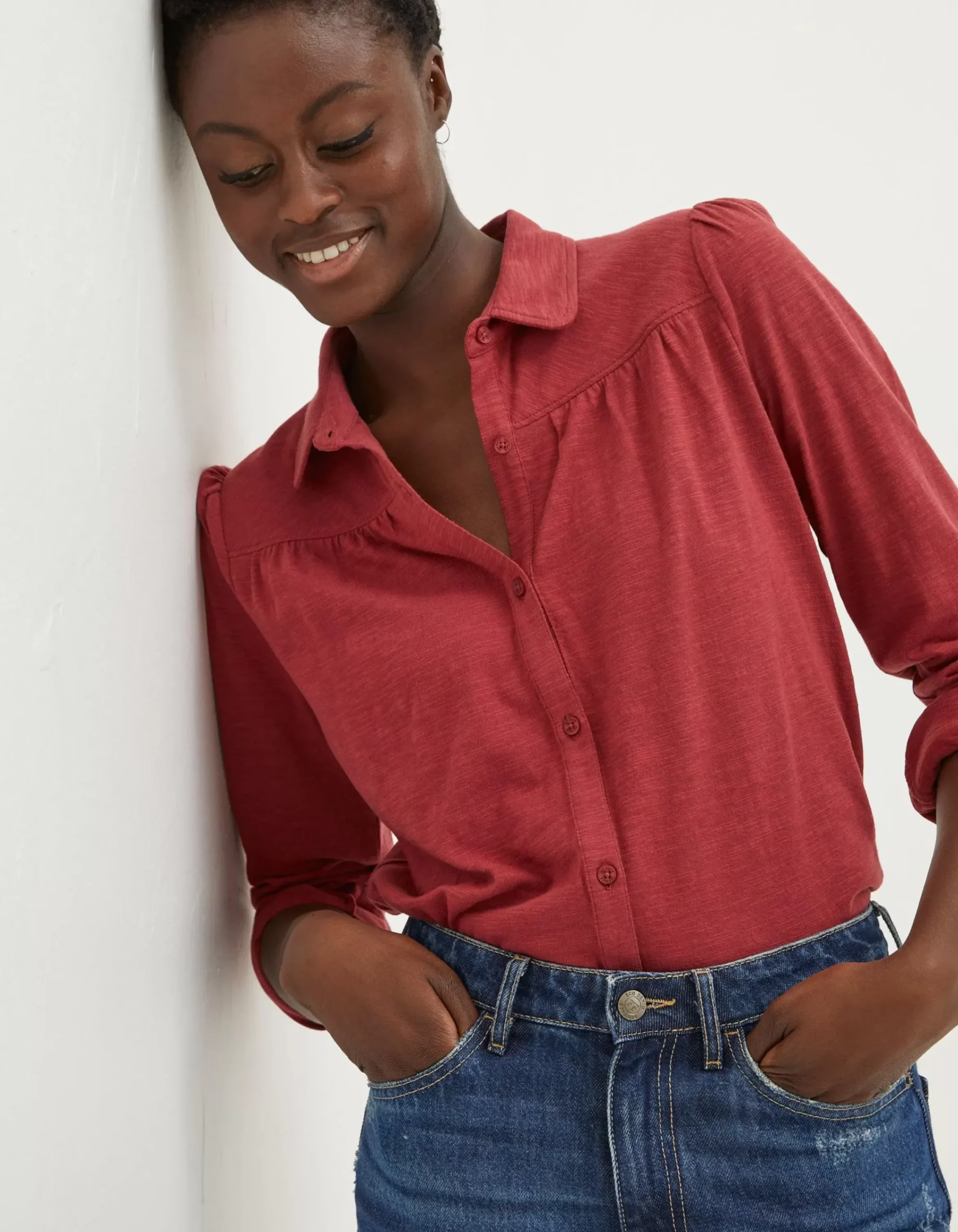 Women FatFace Tops & T-Shirts|Kim Jersey Shirt
