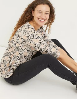 Women FatFace Shirts & Blouses|Kinsey Damask Floral Blouse