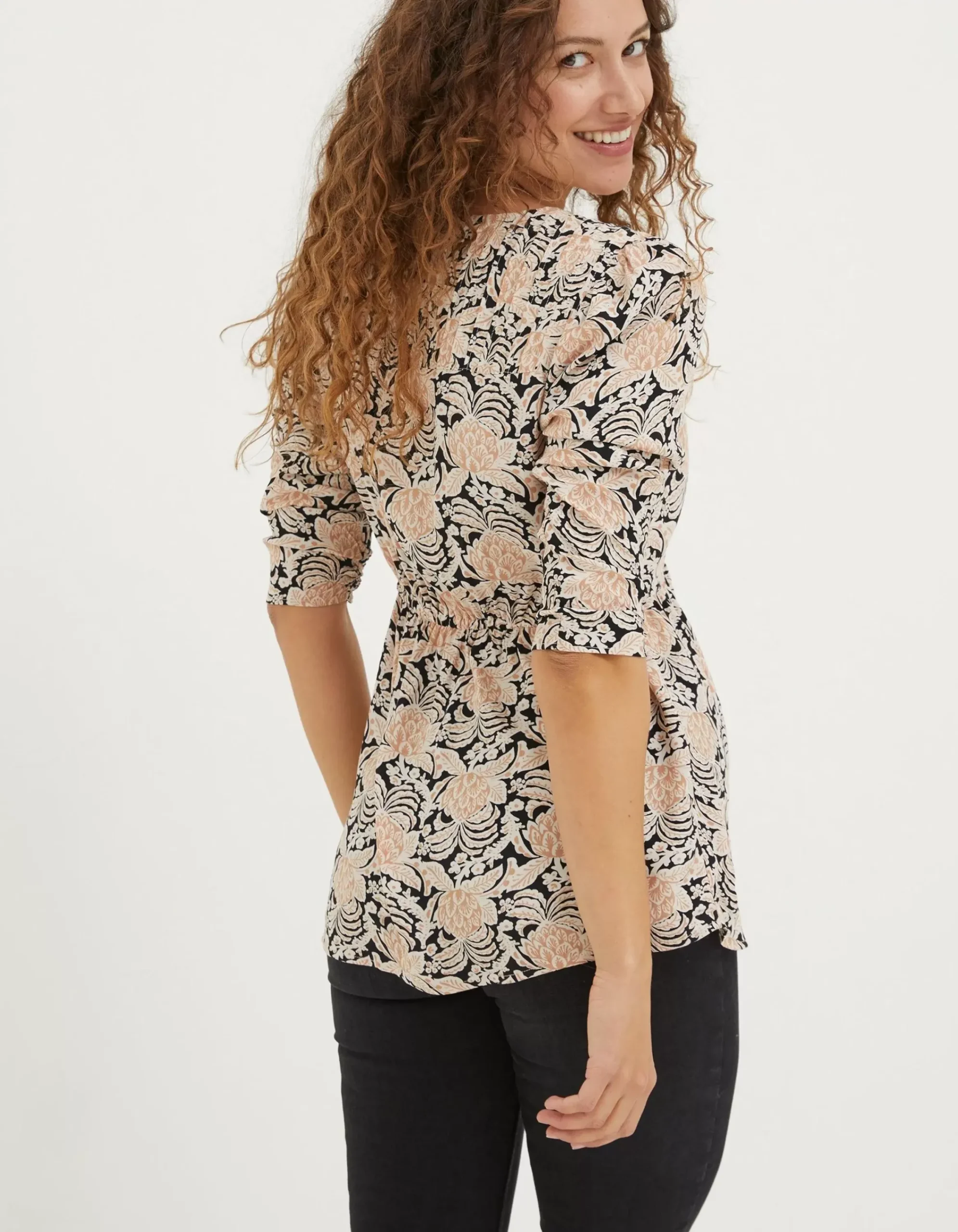 Women FatFace Shirts & Blouses|Kinsey Damask Floral Blouse