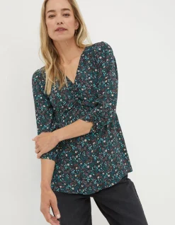 Women FatFace Shirts & Blouses|Kinsey Evergreen Blouse