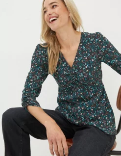 Women FatFace Shirts & Blouses|Kinsey Evergreen Blouse