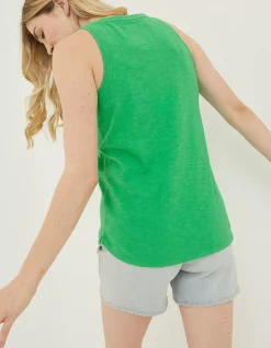 Women FatFace Tops & T-Shirts|Kirsty Organic Cotton Vest