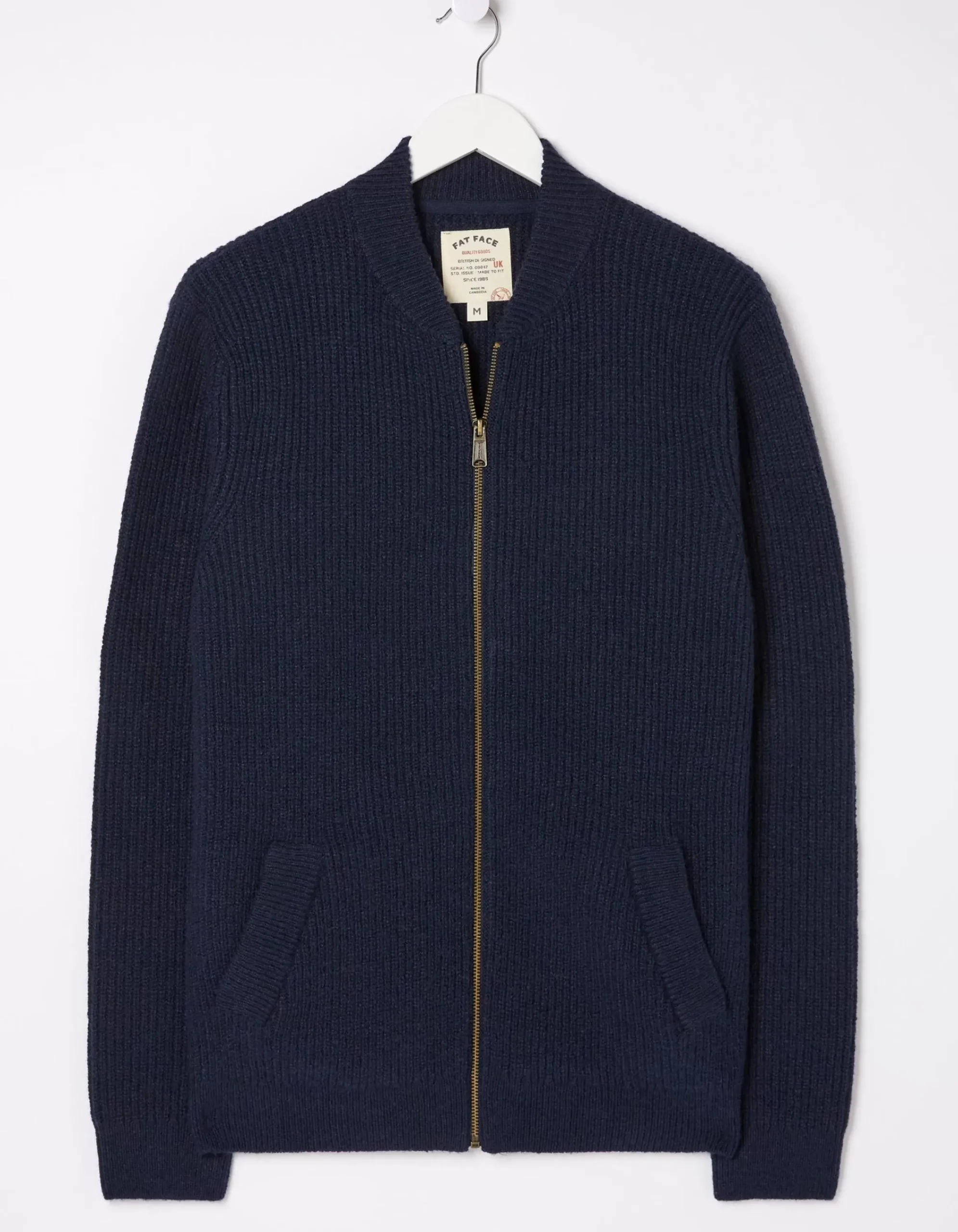 Men FatFace Knitwear|Knitted Bomber Cardigan