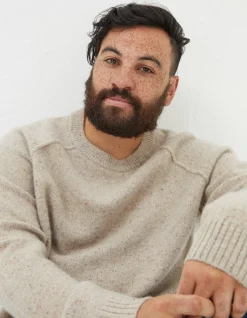 Men FatFace View All|Lambswool Crew Jumper
