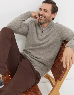 Men FatFace View All|Lambswool Half Neck Jumper
