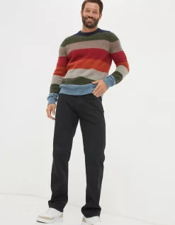 Men FatFace View All|Lambswool Stripe Crew Jumper
