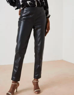 Women FatFace View All|Lana Leather Tapered Trousers